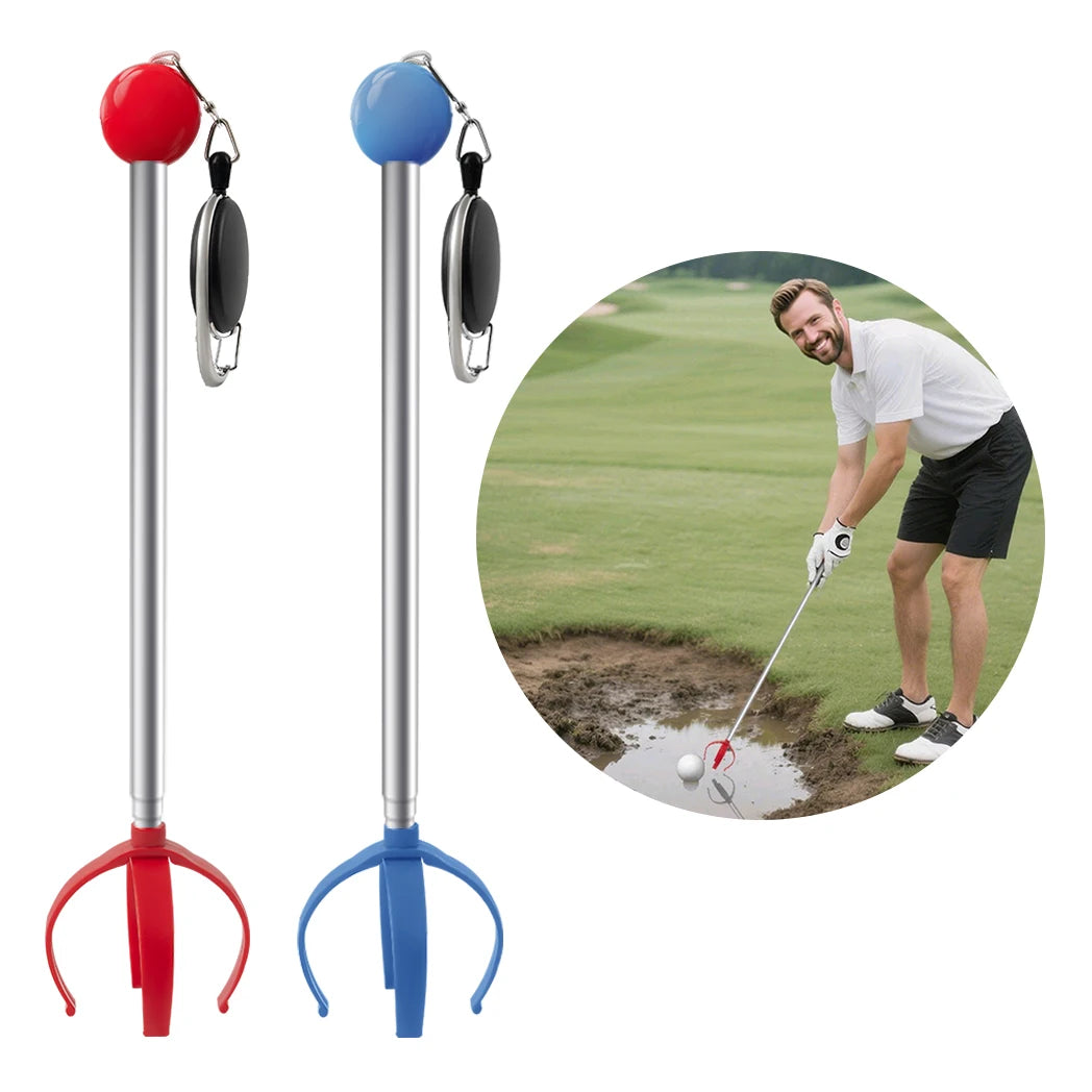 Gripper Park Golf Ball Retriever (Red/Blue Opt) – Telescopic Golf Ball Grabber, Ball Grabber Tool Golf, Golf Accessories